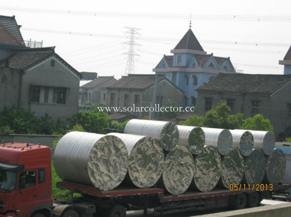 Large solar water tank for solar hot water project