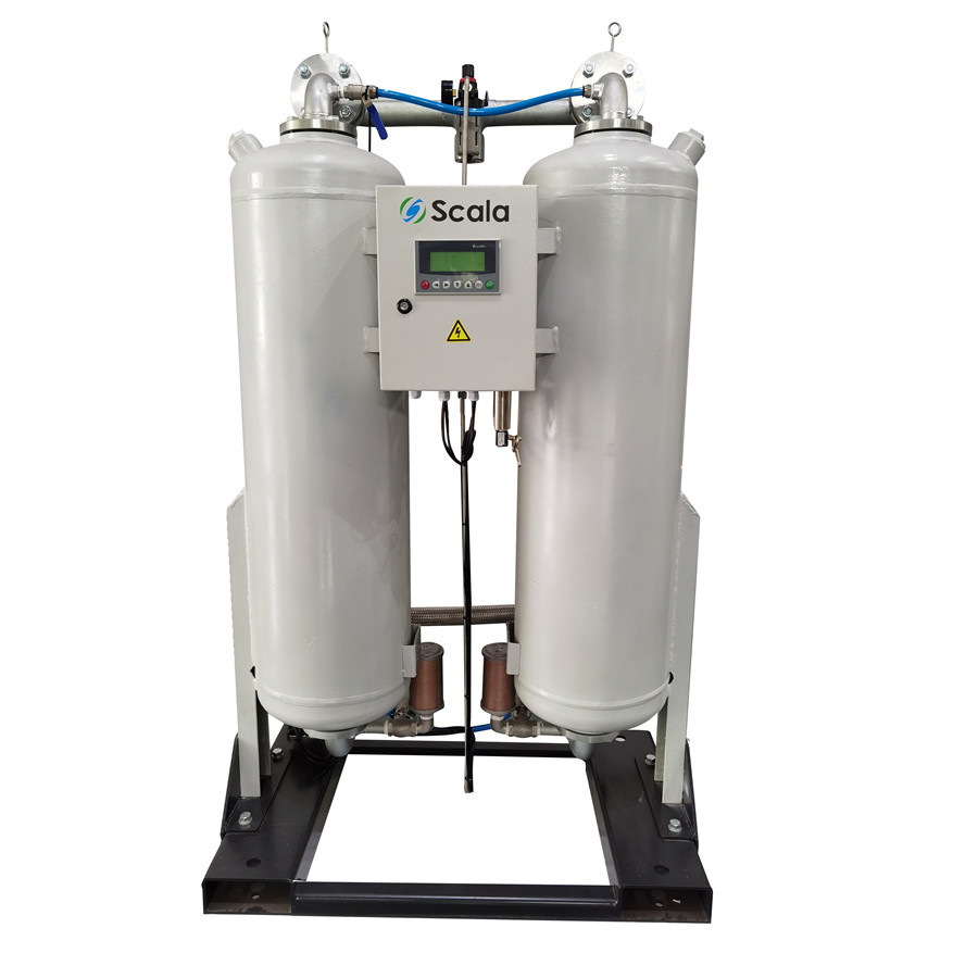 heatless desiccant compressed air dryer with dew point control