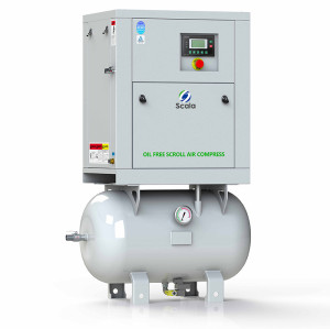 2.2kw 3.0kw 4.0kw Oil Free Air Compressor Receiver Tank Mini Scroll Air Compressor Permanent Magnet