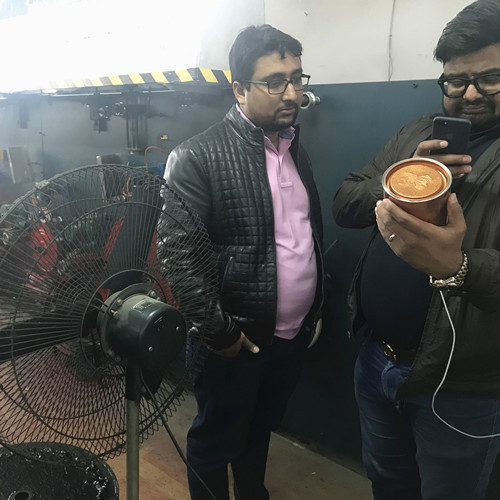 Customer from India for visit our PVC measuring tape machine factory