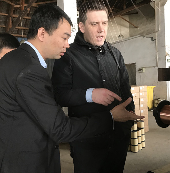 Russian customer to check our galvanizing machine and wire drawing machine factory