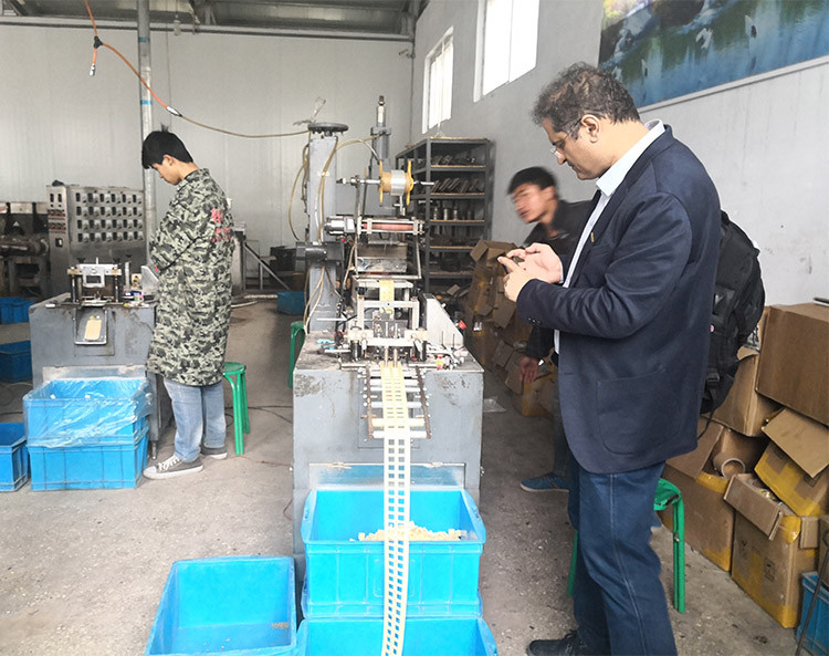 Welcome our Iran customer visit our eraser making machine factory
