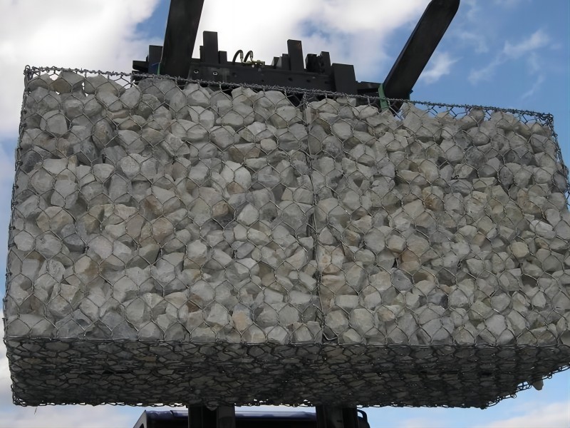 After filling up with gabion box, the stone surface is not flat how to do it ?
