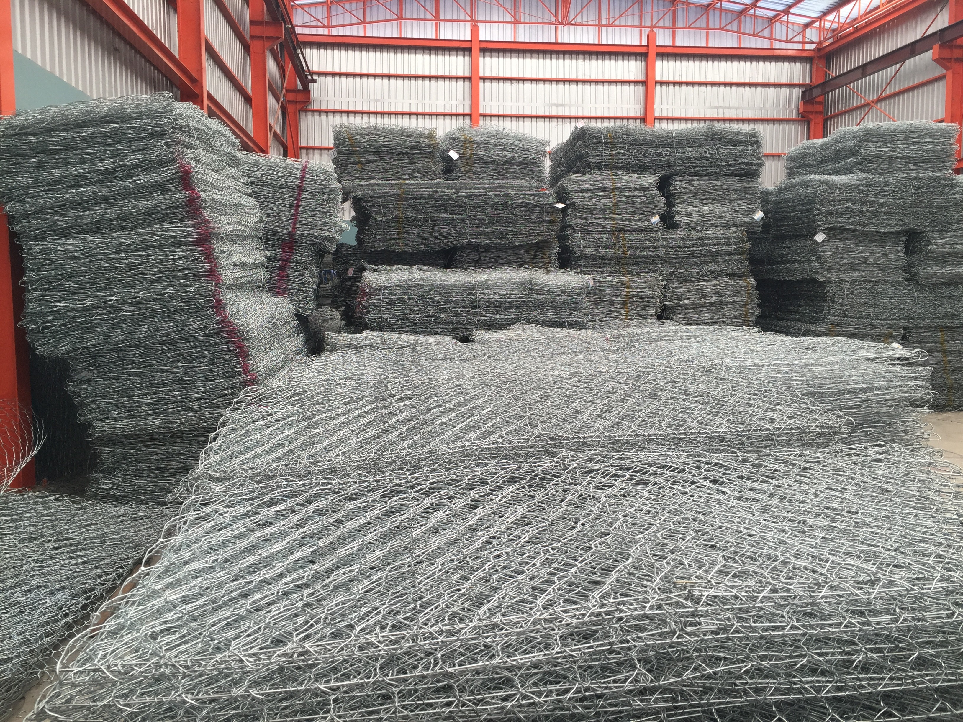 What mesh is used for gabions?