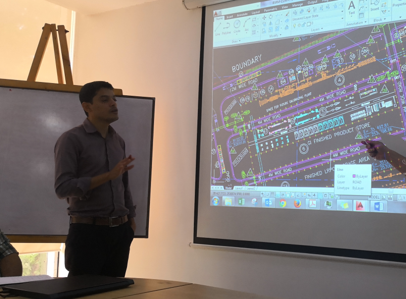 Face-to-face communication for gabion machine with customers in Bangladesh