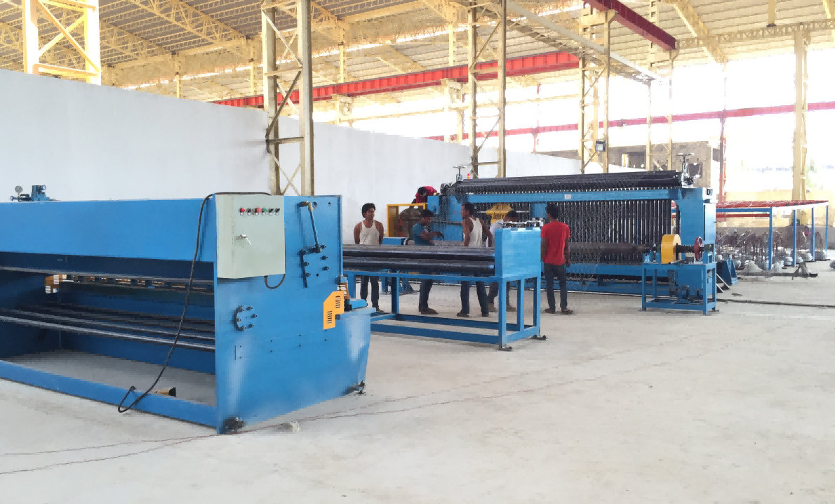 The whole fully automatic gabion mesh production line in Bangladesh