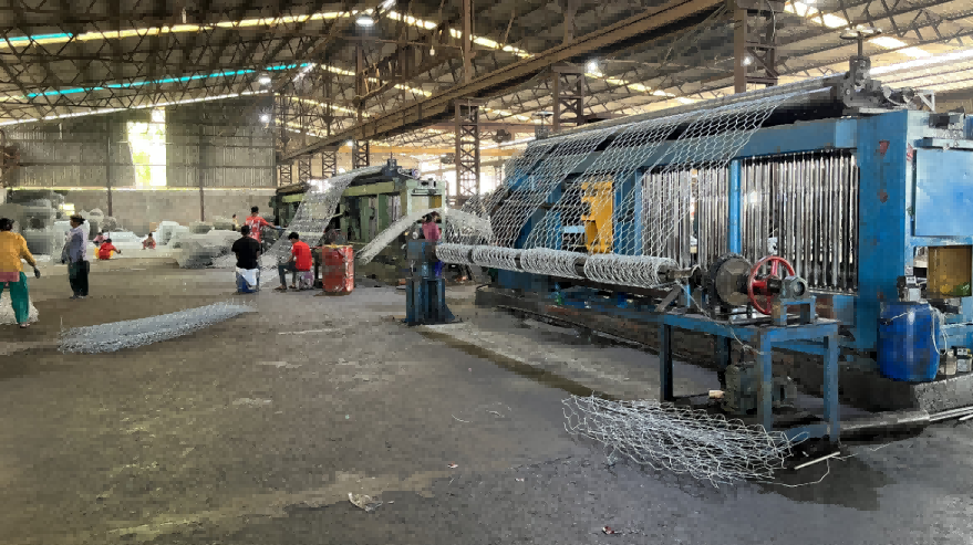 The existing 5 gabion mesh in client’s factory