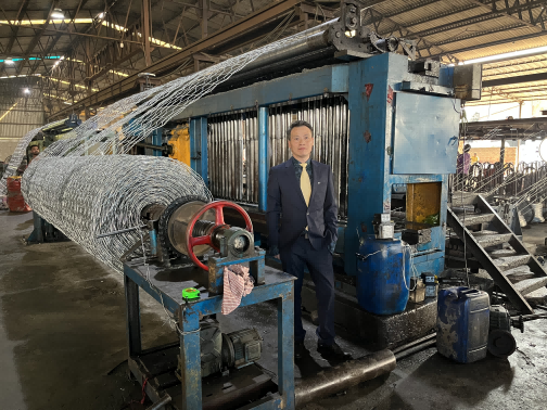 CANDID CEO Mr. Zheng in Nepal for Gabion Machine maintenance