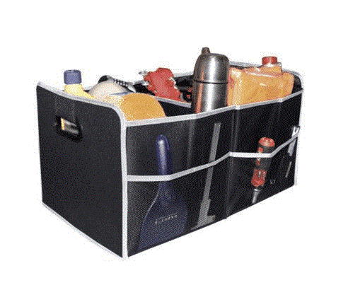 ATSB-6160 Car Boot Storage Organiser with Foldable Lid, Car Trunk Organiser for Most Vehicles