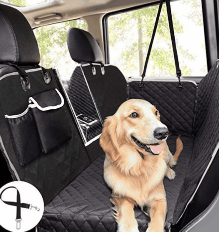 ATPC-5808 Dog Car Seat Cover Dog  For Car Back Seats With Side Protection And Mesh Visual Window