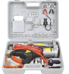 DC 12V car scissor wire control electric jack &electric impact wrench set