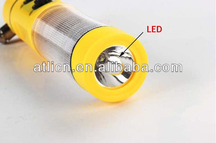 The new design car emergency hammer with LED Flashlight