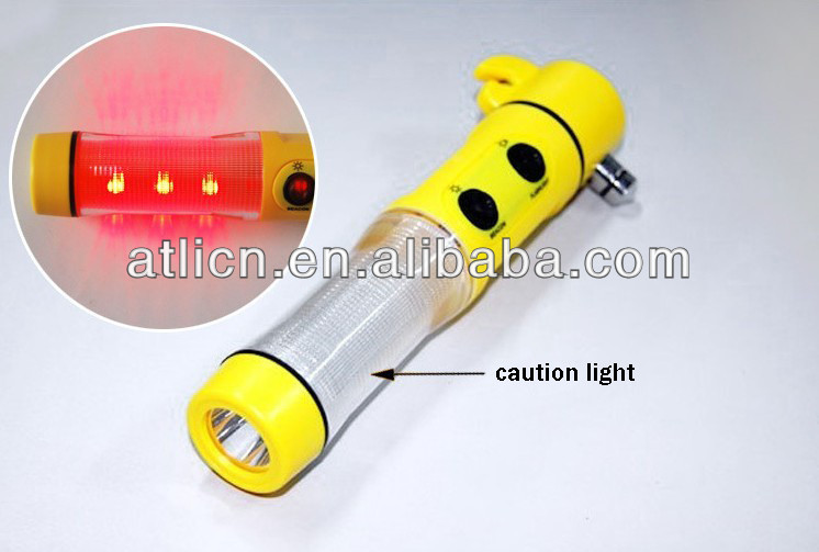 The new design car emergency hammer with LED Flashlight