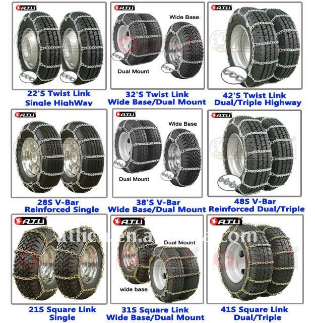 PLV-1100S V-Bar Snow chains, anti-skid chain,tire chain Type for truck tyre/passenger car