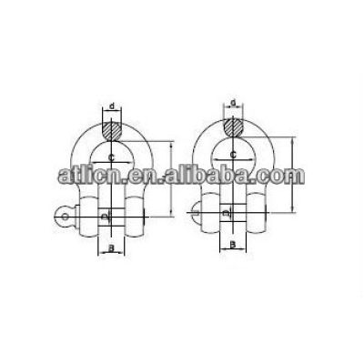 round-shaped shackle for ship AT16