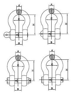 round-shaped shackle for ship AT16