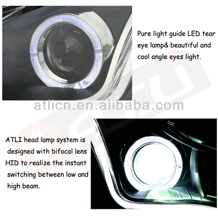 Refitting Modified car Led head lamp FOR Kia Soul LED angle eyes