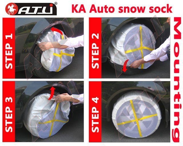 KC auto sock,textile snow chain, Fabric snow chains, tire cover