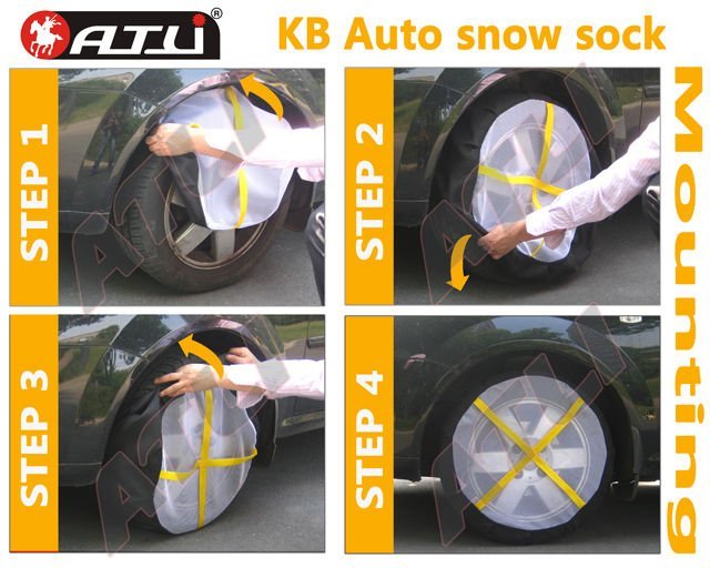KB autosock,textile snow chain, Fabric snow chains