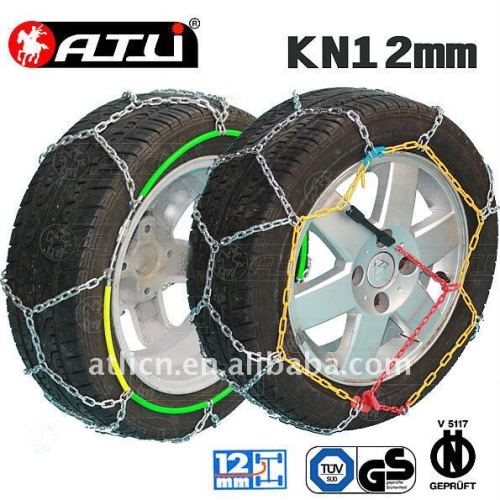 TUV/GS V5117 certificate KN12mm / KNS9mm Anti Skid Snow Chains for car,anti skid chains, tire chains