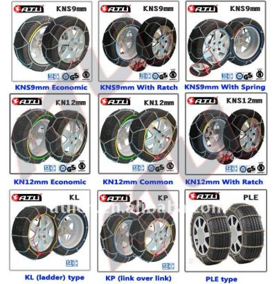TUV/GS V5117 certificate KN12mm Anti Skid Snow Chains anti skid chains, tire chain for car