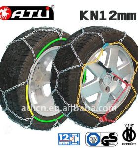 Tyre chainTUV/GS V5117 certificate KN12mm / KNS9mm Anti Skid Snow Chains for car anti skid chains