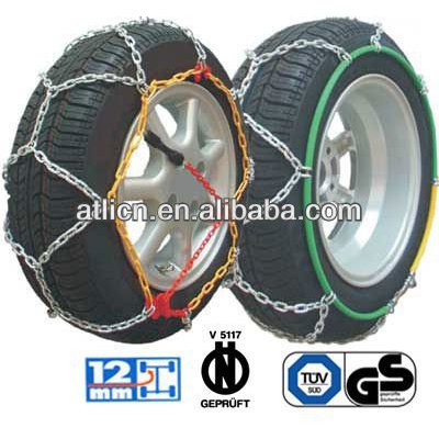 Snow chains KN12mm for Passenger car, anti-skid chain,tire chain TUV/GS V5117 certificate