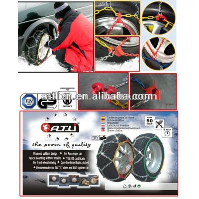 TUV/GS V5117 certificate KN12mm / KNS9mm Anti Skid Snow Chains for car,anti skid chains, tire chains