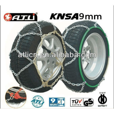 Best selling kns 9mm snow chains/tire chains for passenger car