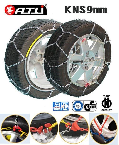 kns 9mm antiskid chain/snow chain/tire chain for passenger car