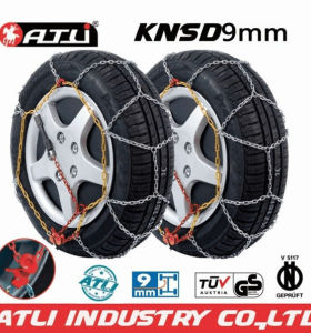 low price high quality best sale KNSD 9mm Snow chains for Passenger car,anti-skid chain,tire chains