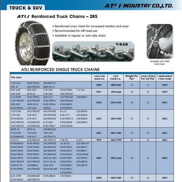 Adjustable best low price truck tire chains