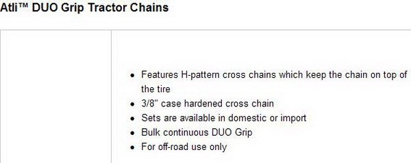 High quality hot selling alloy forklift chain snow chain