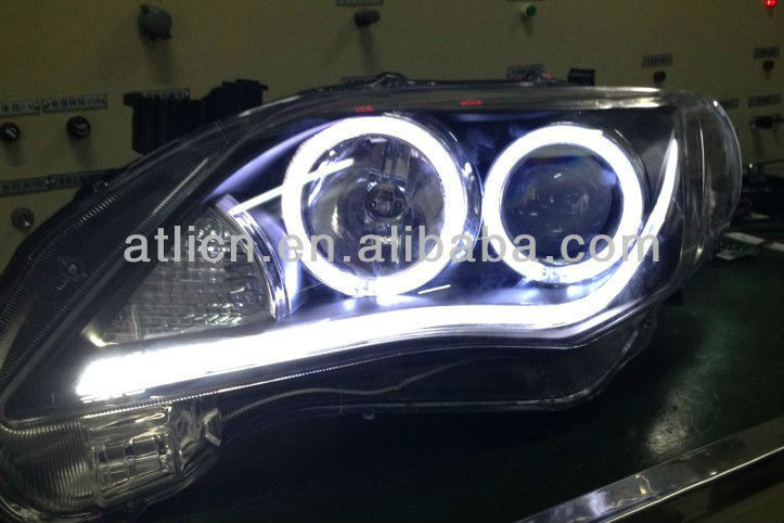 Modified Led head light for Toyota Corolla 2011angle eyes
