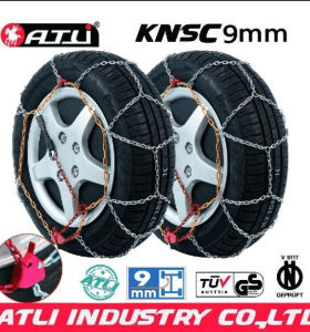 high quality best sale KNSC 9mm Snow chains for Passenger car, anti-skid chain,tire chain
