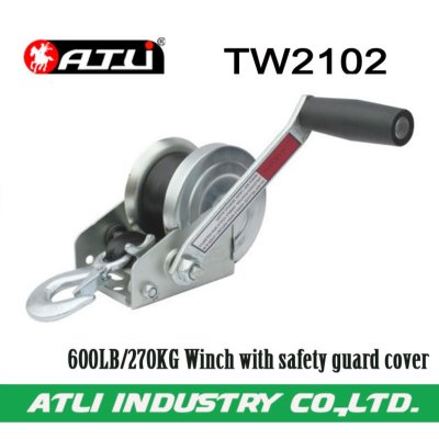 High quality hot-sale 600LB/270KG Winch with safety guard cover TW2102,hand winch