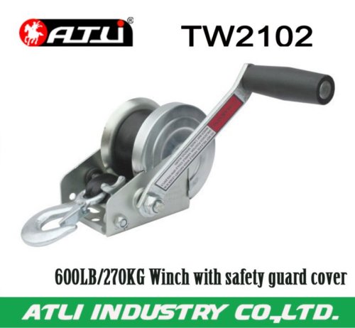 High quality hot-sale 600LB/270KG Winch with safety guard cover TW2102,hand winch