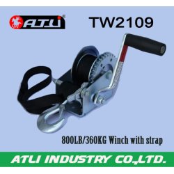 High quality hot-sale 800LB/360KG Winch with strap TW2109,hand winch