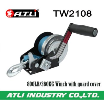 High quality hot-sale 800LB/360KG Winch with guard cover TW2108,hand winch