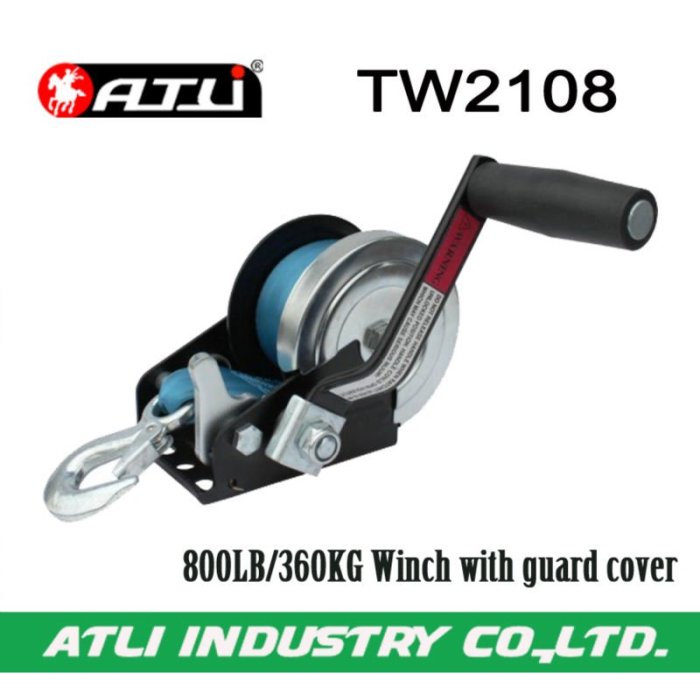High quality hot-sale 800LB/360KG Winch with guard cover TW2108,hand winch