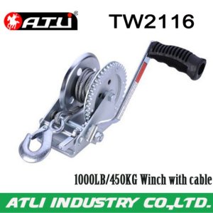 High quality hot-sale 1000LB/450KG Winch with cable TW2116,hand winch