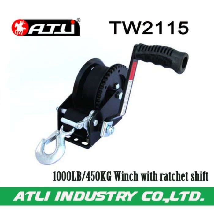 High quality hot-sale 1000LB/450KG Winch with ratchet shift TW2115,hand winch