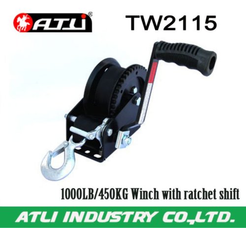 High quality hot-sale 1000LB/450KG Winch with ratchet shift TW2115,hand winch