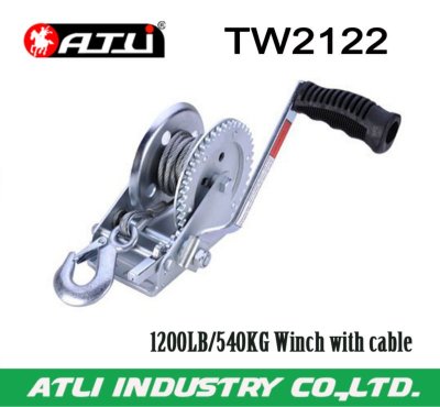 High quality hot-sale 1200LB/540KG Winch with cable TW2122,hand winch