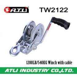High quality hot-sale 1200LB/540KG Winch with cable TW2122,hand winch