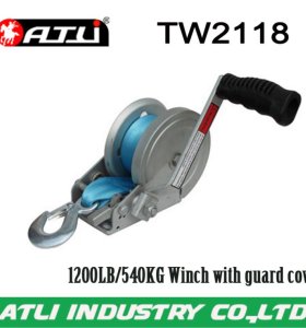 High quality hot-sale 1200LB/540KG Winch with guard cover TW2118,hand winch