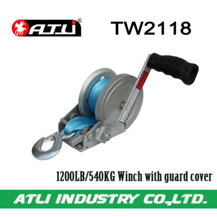 High quality hot-sale 1200LB/540KG Winch with guard cover TW2118,hand winch