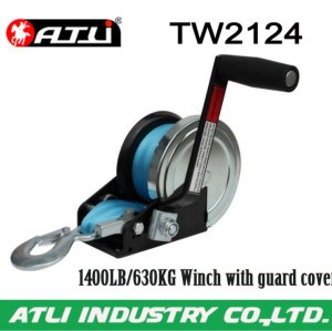 High quality hot-sale 1400LB/630KG Winch with guard cover TW2124,hand winch
