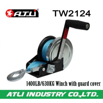 High quality hot-sale 1400LB/630KG Winch with guard cover TW2124,hand winch