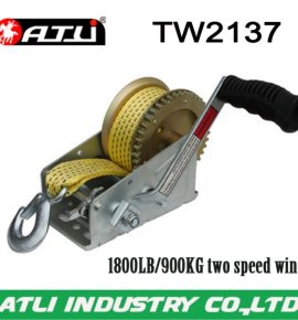 High quality hot-sale 1800LB/900KG two speed winch TW2137,hand winch